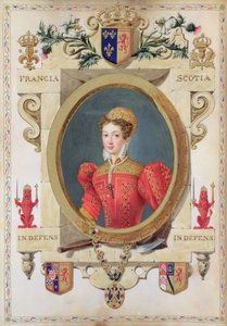 Muotokuva Mary Queen of Scotsista (1542-87) kirjasta "Memoirs of the Court of Queen Elizabeth", julkaistu vuonna 1825 (wc ja guassi paperilla)